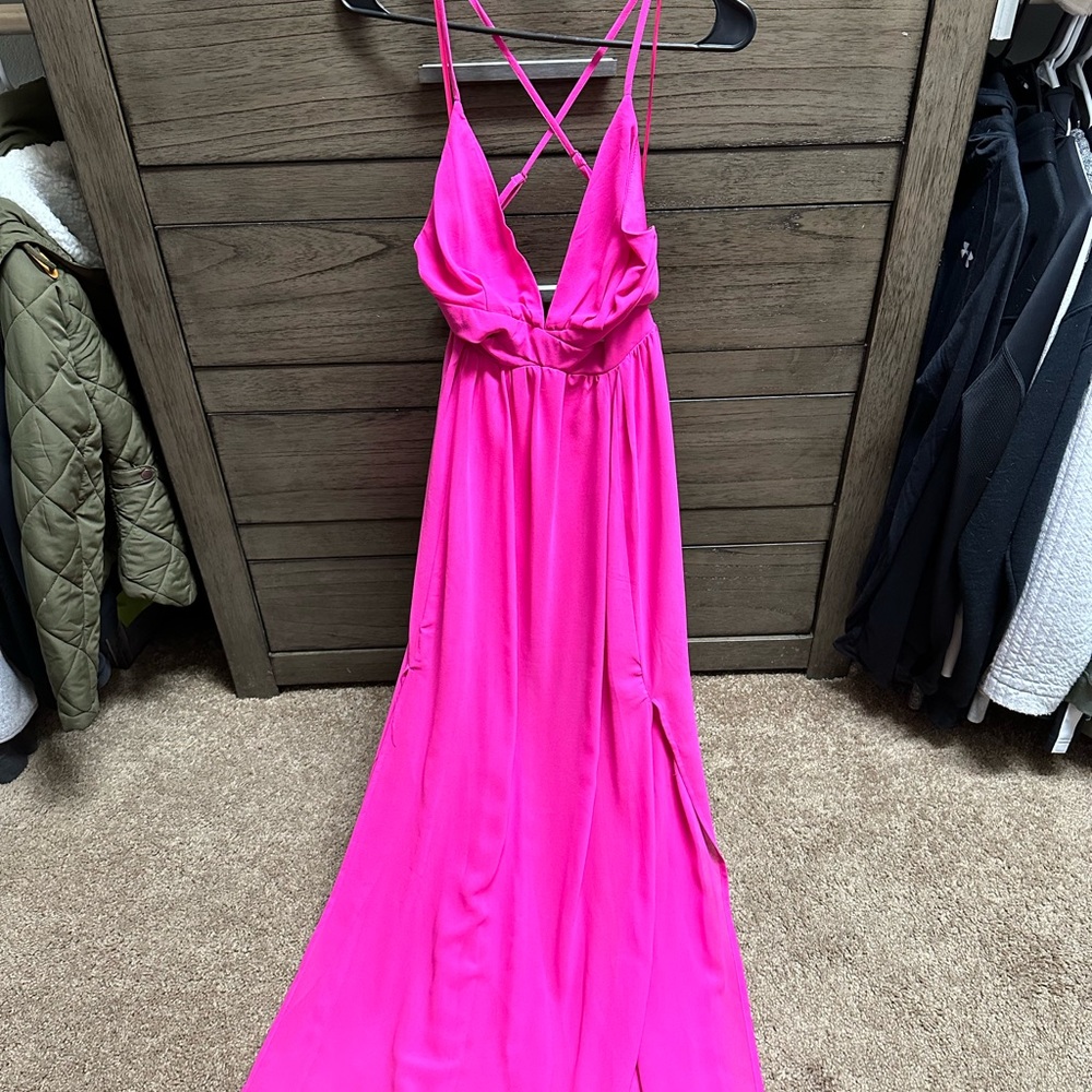 Impressions boutique pink maxi dress - size small.